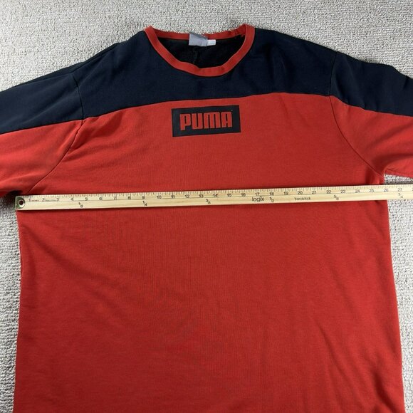 Puma Graphic Print Sweatshirt Red Black Men’s Size XL - Picture 5 of 7